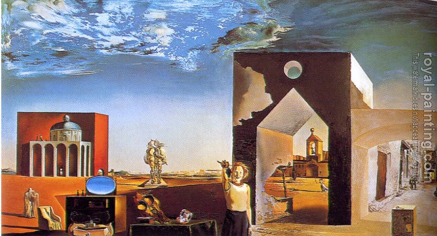 Salvador Dali : Suburbs of a Paranoiac-Critical Town, Afternoon on the Outskirts of European History oil on Panel